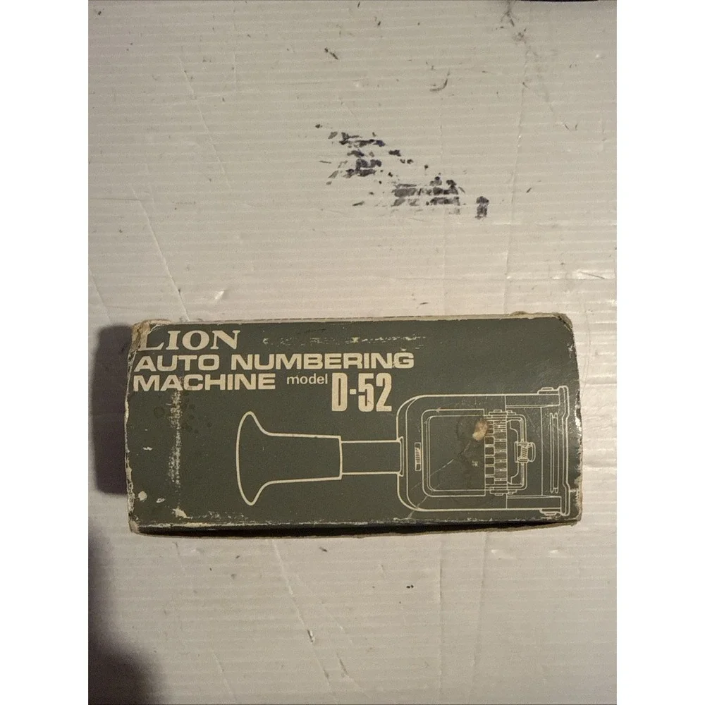 Vintage Lion Auto‎ Numbering Machine, Model D-52, 1960s